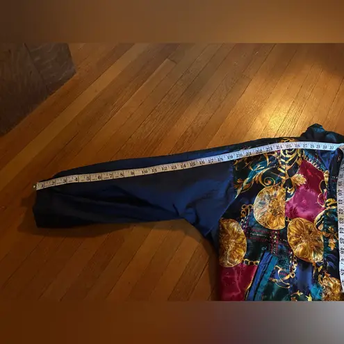 Vintage 90s Rivers Edge Sport Nylon Windbreaker with Scarf Pattern, Size L Blue Size L