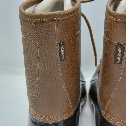 Jbu by Jambu Womens 9.5M Maplewood Waterproof Snow Duck Boots Brown Fur Winter