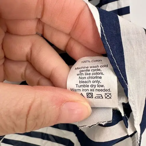 J. Crew Women's Striped Long Sleeve Boy Button