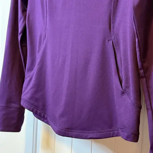 Horze Andie JNR Technical Long Sleeve Shirt Pullover Purple 3/4 Zip Sz 8 Trend #