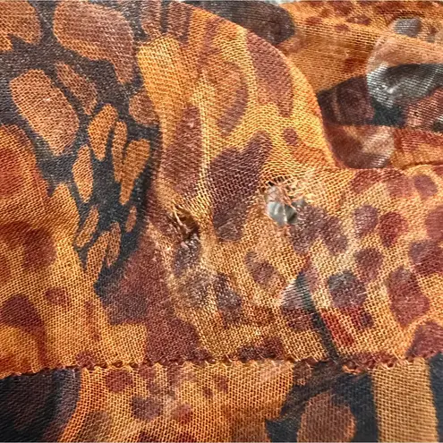 Farm Rio Giraffes Puff Sleeve Maxi Dress in Brown Multi, Size XS