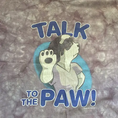 Big Dogs y2k 2003 Vintage Cropped Boxy Tee Size XL Purple Tie Dye Ice Dye