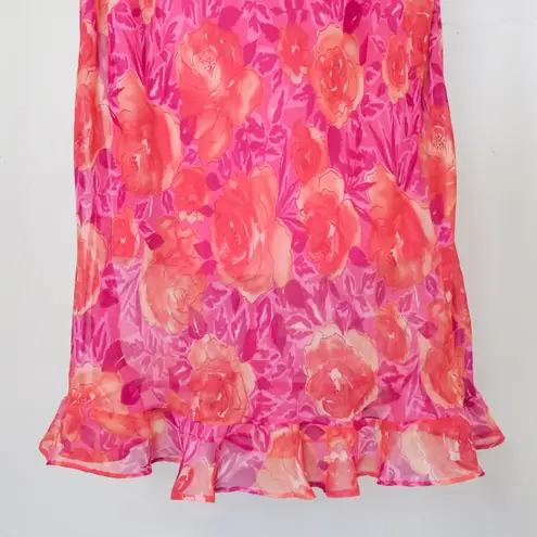 Studio Y Vintage Y2K Pink Floral Midi Dress