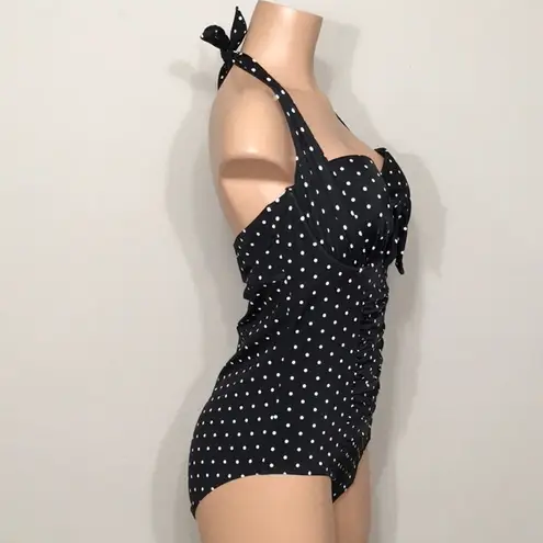 New. SWIMSUITS FOR ALL black and white swimsuit. Black Size 14