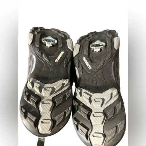 Shimano Women's Mountain Bike Cycling Shoes Gray Red Size 9.5