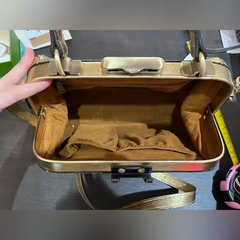 Patricia Nash Gold Shoulder Bag with Timeless Elegance