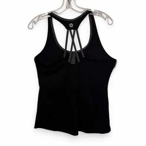 Avia Black Gray Racer Back Athletic Tank Top Athleisure Small