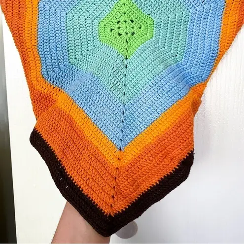 House Of Sunny Top Old Town Handkerchief Knit Halter Open