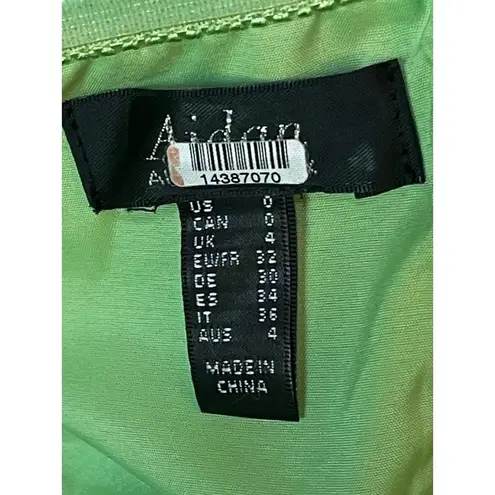 Aidan Mattox Aidan Strapless Popover Gown Green Womens Size 0