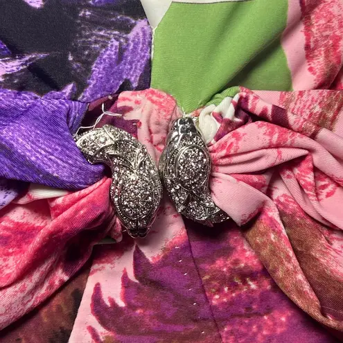 Roberto Cavalli • FLORAL W. SNAKE MIDI DRESS • GUC