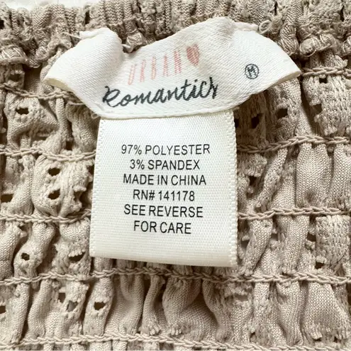 Urban Romantics Babydoll Eyelet Puff Sleeves Top M Ruffle Y2K Cottagecore NEW