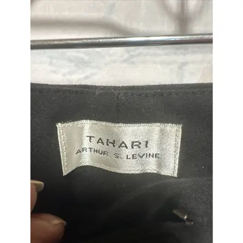 Tahari Arthur S Levine Lined Pants Slacks Trouser Black Career Business Size 10