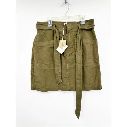 Faherty Palos Verdes Skirt in Olive Green Belted Size 6