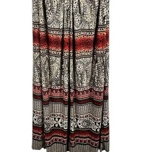 Red Burgundy Black Orange Cream Dress with Bead Decal On Front Size undefined