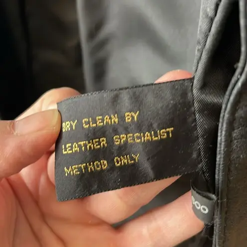 Vintage 90s Ladies Black Leather Trench Coat Full Length Long Large 80s Mob Wife