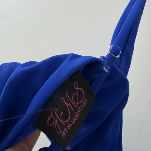 Hot Miami Styles NEW!! Royal Blue Underwire Ruched Bikini Top