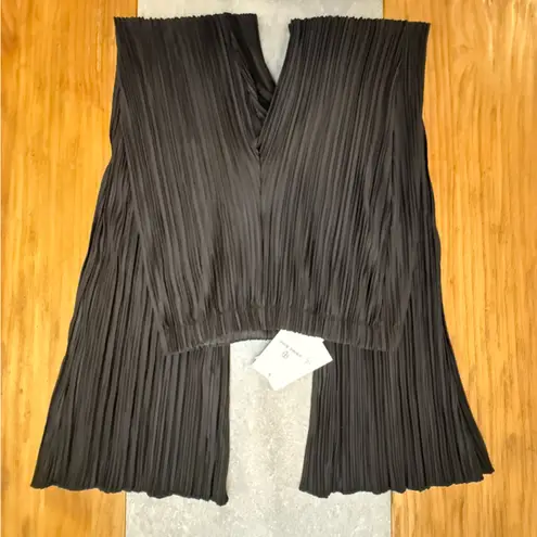 ANINE BING Black Billie Plissé Pleated Trousers Women’s Size Small NWT