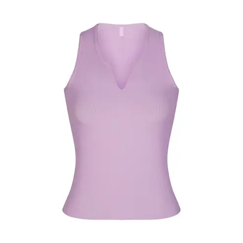 SKIMS Soft Lounge Split Neck Tank Sugar Plum Size Medium
