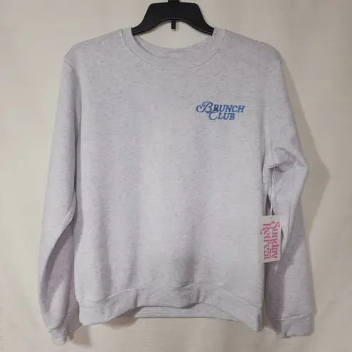 Brunch club women's gray sweatshirt size Large