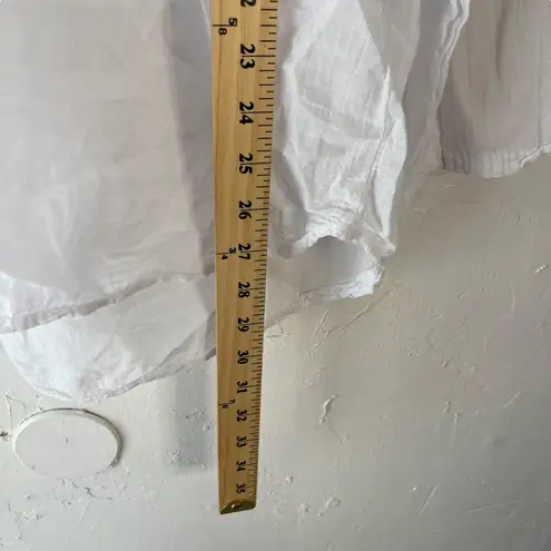 Bella Amore Made In Italy Women's One Size Sheer Cotton Light Weight Tunic Top White