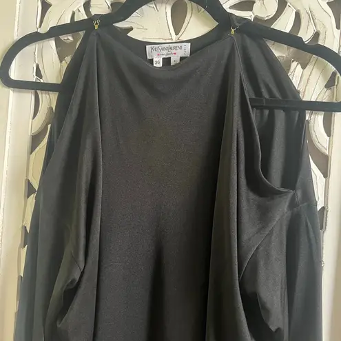 Women's VINTAGE Yves Saint Laurent Black Long Sleeve Dress US 6 Gold Accents Size undefined