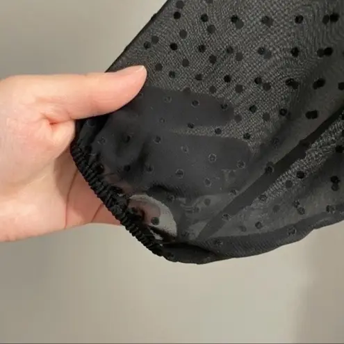 Monsoon black sheer polka dot top blouse Size 4