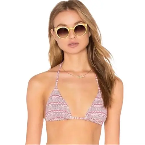 Eberjay Eberjey Pink White Tribal Strappy Bikini Top Sz M