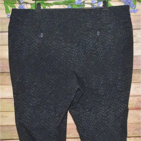The Limited Women's Pants Size 20W Black Animal Snakeskin Print Pockets Straight