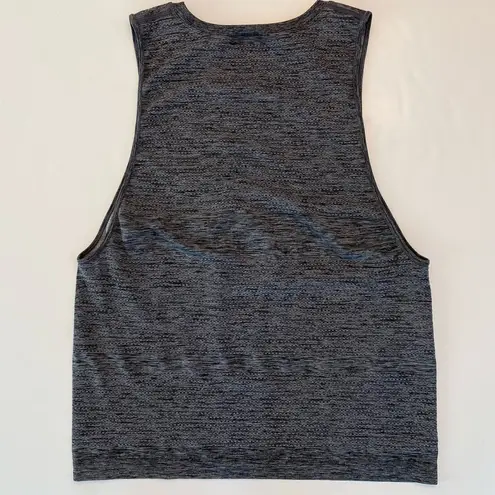 Saucony Seamless Stretch Muscle Tank Top Grey Charcoal Spacedye Breathable Large