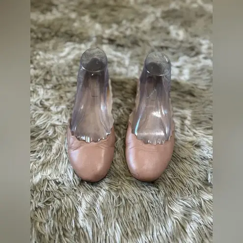 Chloé Chloe Lauren Scalloped Leather Pink Tea ballets flats size 39/9