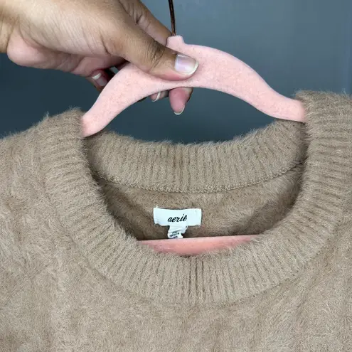 Aerie  Flurry Crew Tan Sweater