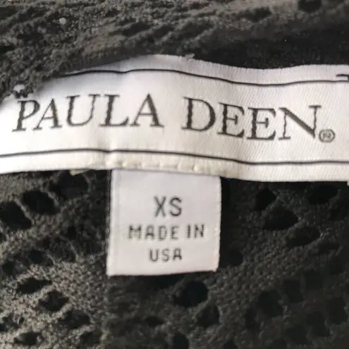 Paula Deen Swimsuit Cover Up Black Oversized XS