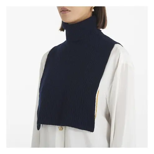 Forte Forte Midnight Blue Virgin Wool Collar O/S Size M