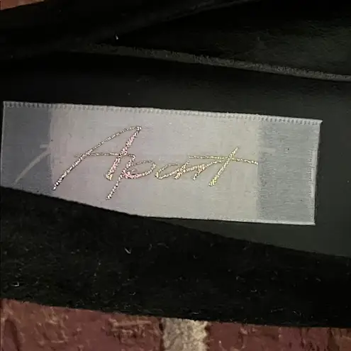 Chic Stylish Black Heels with Crystal Details Gently Used Condition Size 8