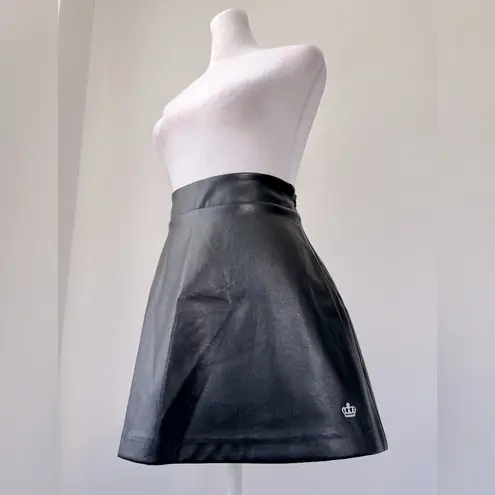 Juicy Couture NWT  Vegan Leather Mini Skirt in Black Liquorice