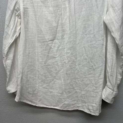 st. john's bay  Gauzy Tunic Shirt Womens XL Coastal Grandma Lagenlook Nautical