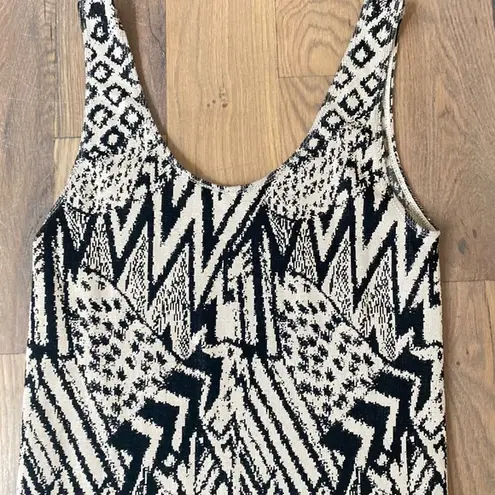 Guess Tan & Black Tribal Tank Body Con Dress  Size M/L