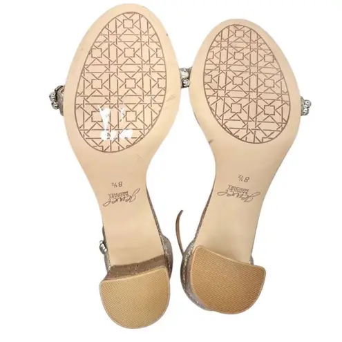 Badgley Mischka Sandals Size 8.5 Champagne Ankle Strap Daylaan Heels Bridesmaid
