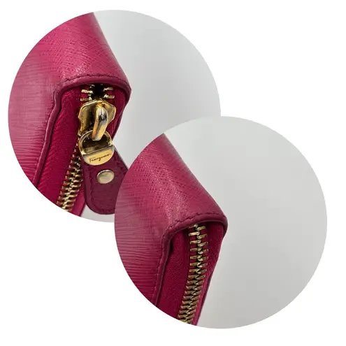 Salvatore Ferragamo Gancini continental wallet Fuchsia Pink