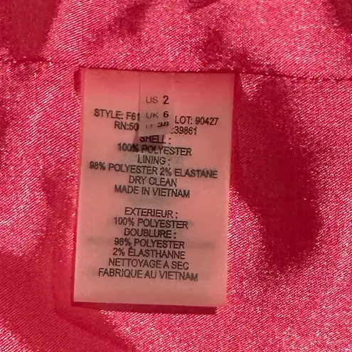 Tahari NEW BRIGHT PINK CROPPED BLAZER JACKET 2