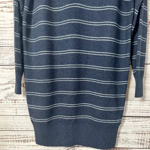 prAna NEW with tags Blue and White Milani Henley Sweater Dress Medium, MSRP $109