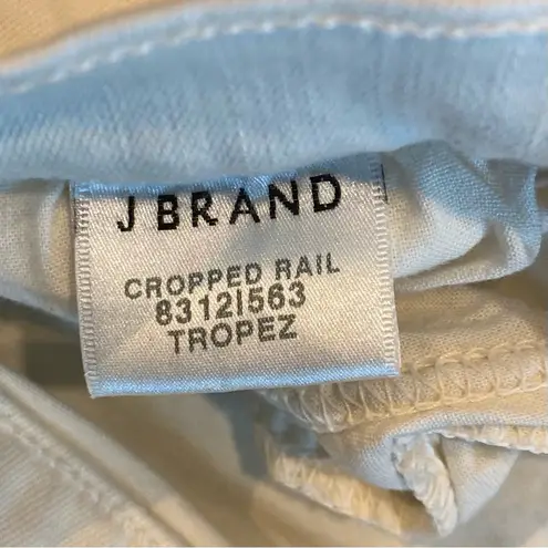 J Brand  Cropped Rail Jeans in Tropez White