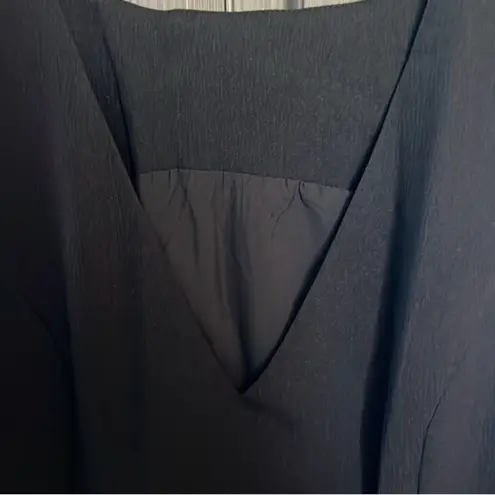 #170 COMMENSE Linen Blend Minimalist Little black Dress Size XL