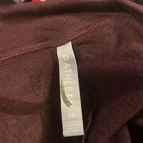 Athleta  Burgundy Studio Barre 2.0 sweatshirt dress size X small