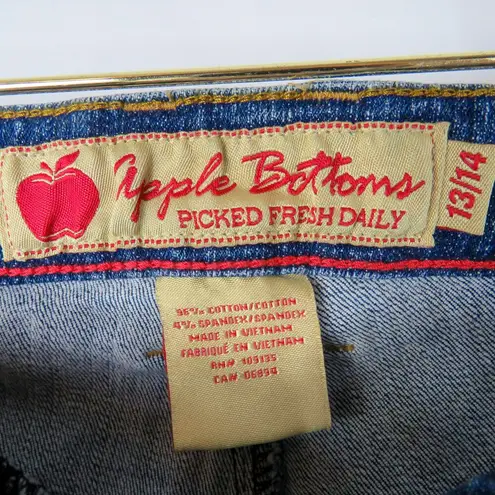 Apple Bottoms Y2k Vintage Jeans Red Cuffed Straight Jeans Size 14 34" NWT
