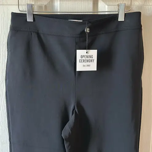 Opening Ceremony Women’s High Waist Ruffle Leg Black Trouser Dress Pant Size 12