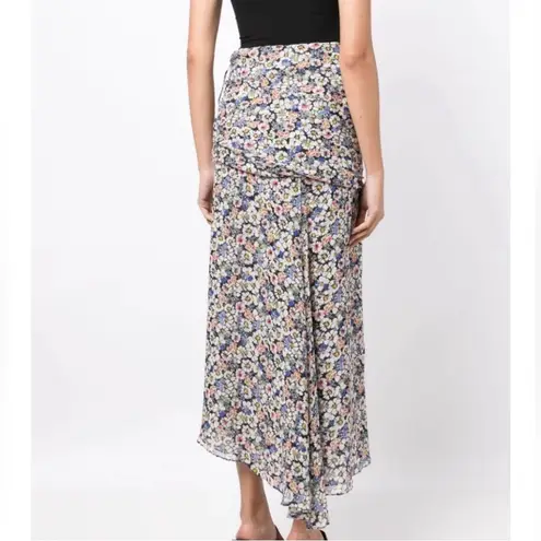 Veronica Beard New! Lucien Silk Floral Midi-Skirt Sz 0 $498