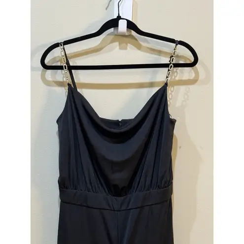 Jason Wu Palazzo black Jumpsuit Emmett Chain Link Straps Womens size Medium
