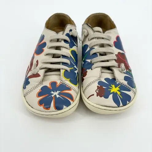 Camper Twins Sneakers Size 7.5 Floral Leather