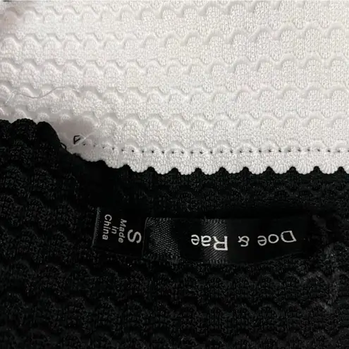 Doe & Rae Black and White Strapless Mini Dress With Flare Fit Small | EUC